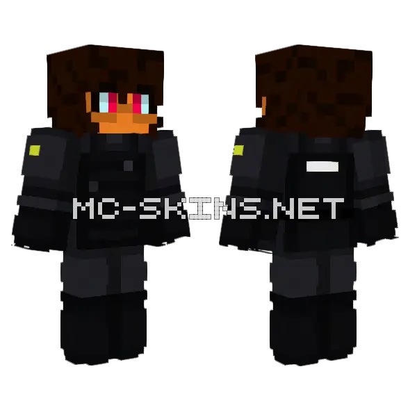 Swat Snekrov Minecraft skin, front and back