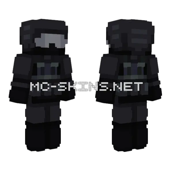 SWAT V2 Minecraft skin, front and back