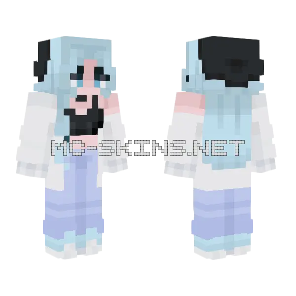 Sweater Weather Remake Minecraft skin, front and back