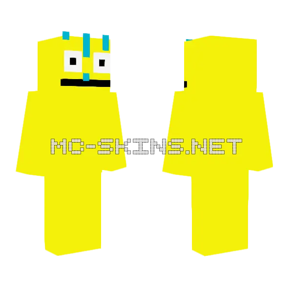 Sweaty Moose Minecraft skin, front and back