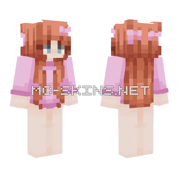 Sweet Cozy Girl Minecraft skin, front and back