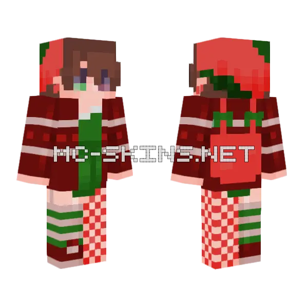 Sweet Cranberry Minecraft skin, front and back