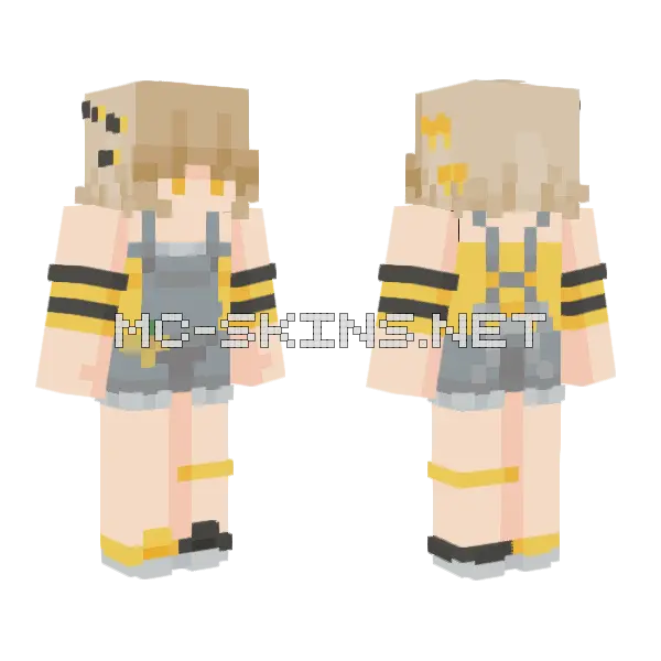 Sweet Like Honey Minecraft skin, front and back