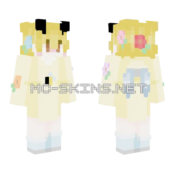 Sweet Little Bumble Bee Minecraft skin, front and back