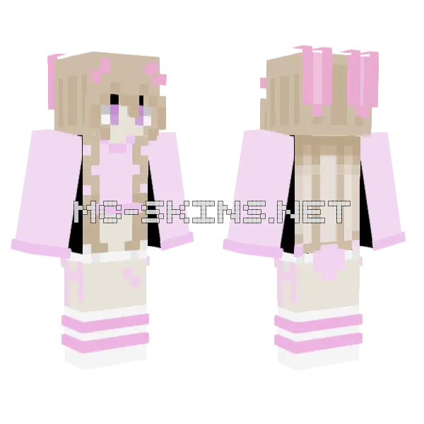 Sweet Little Bunny Minecraft skin, front and back