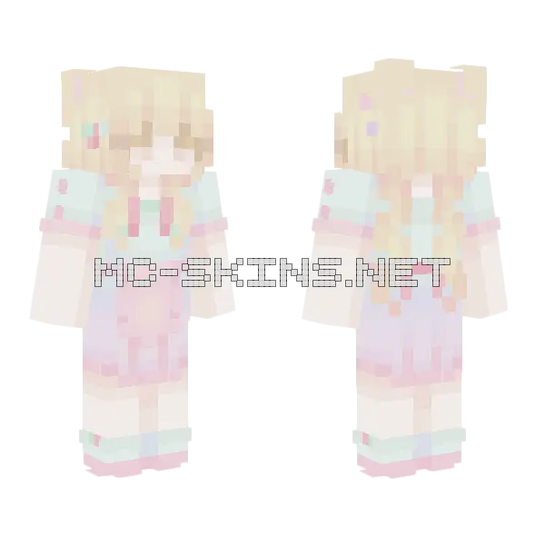 Sweet Parfait Minecraft skin, front and back