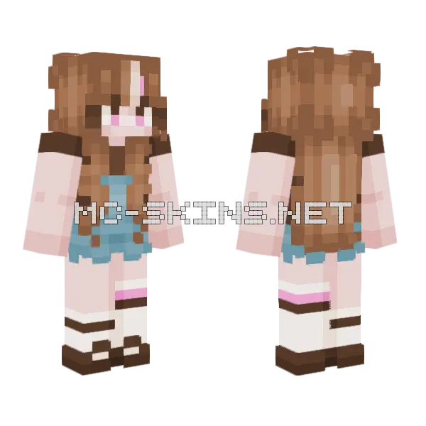 Sweet Talk Overalls Minecraft skin, front and back