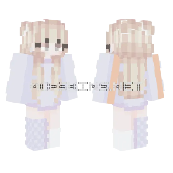 Sweet Winter Minecraft skin, front and back