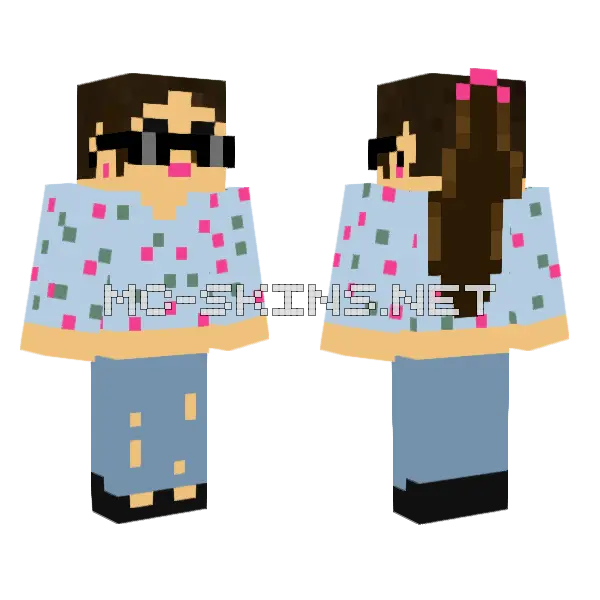 Sweety Girl Minecraft skin, front and back