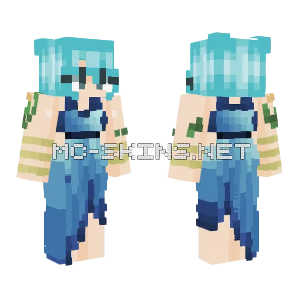 Swept On The Shore Minecraft skin, front and back