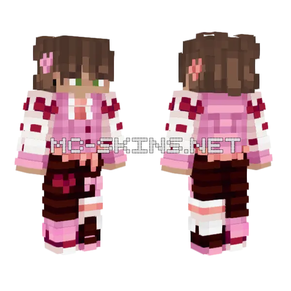 Swifyz Playful Pigs Bugboi Minecraft skin, front and back