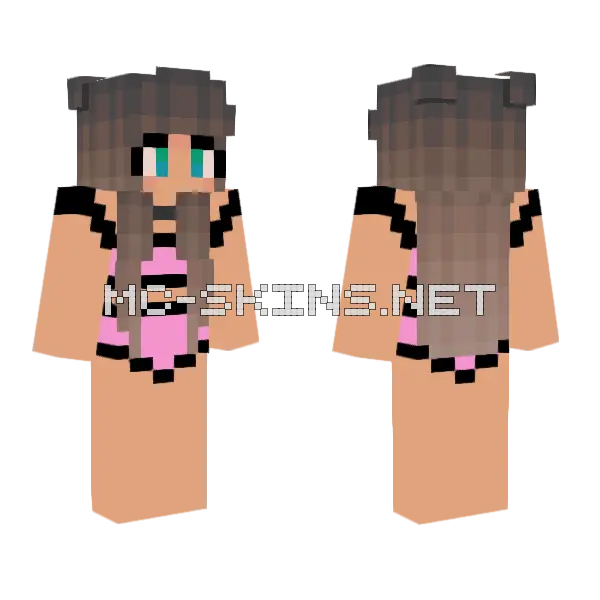 Swim Girl Minecraft skin, front and back