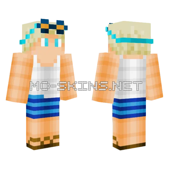 Swimming Boy Minecraft skin, front and back