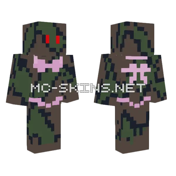 Swimming Camo Blob Slime, front and back