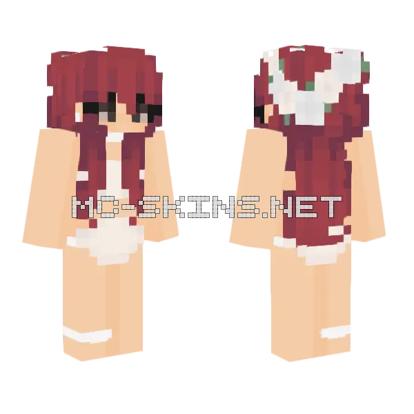 Swimminq Girl Minecraft skin, front and back