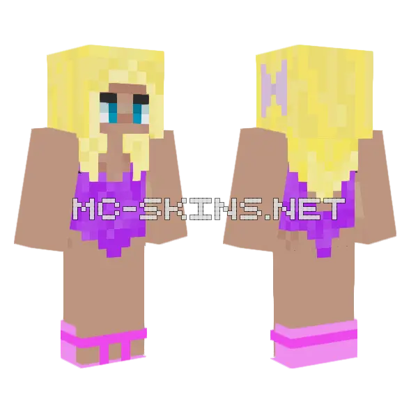 Swimsuit Lady Minecraft skin, front and back
