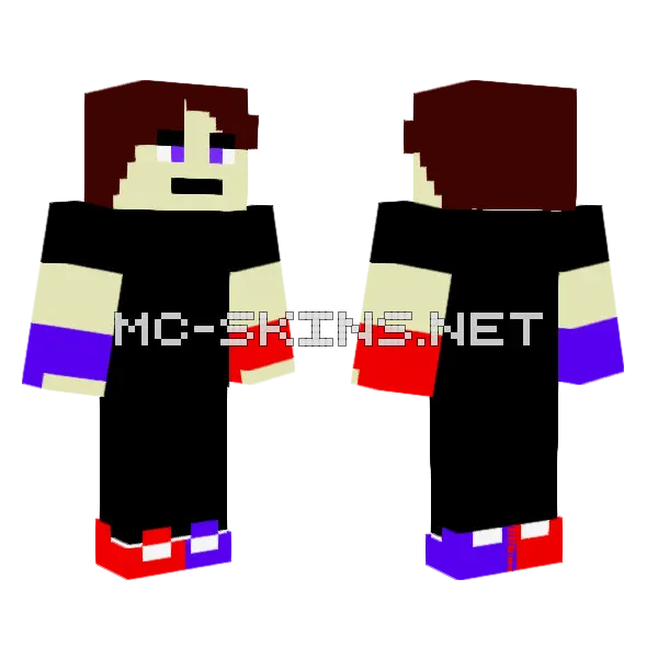 Switcher2 High School Minecraft skin, front and back
