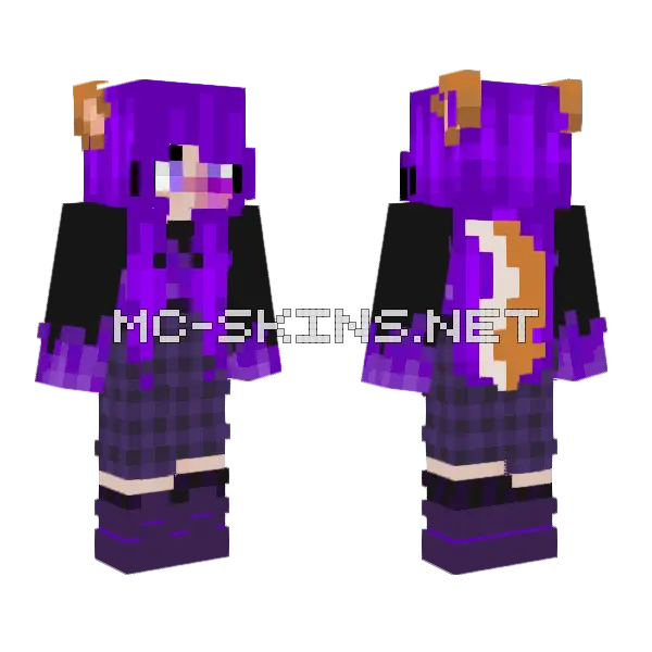 Sybis Girl Minecraft skin, front and back