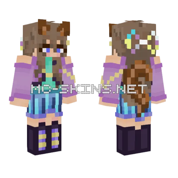 Sylks Minecraft skin, front and back