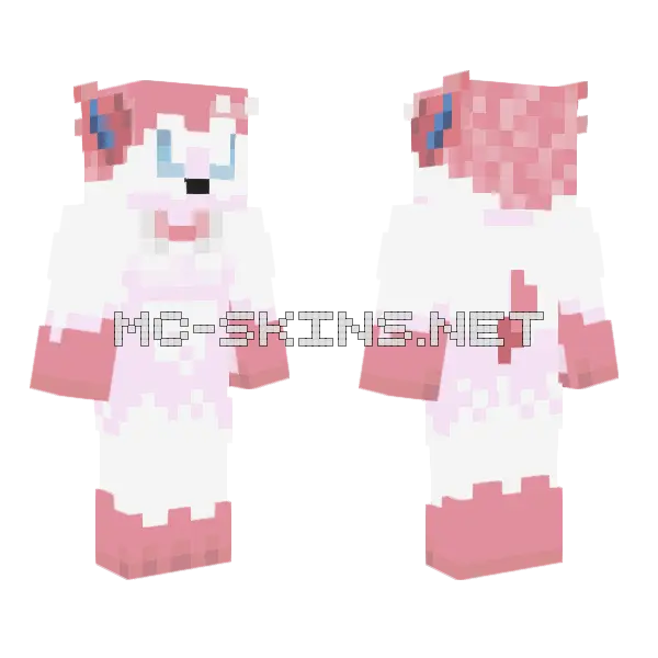 Sylveon Minecraft skin, front and back
