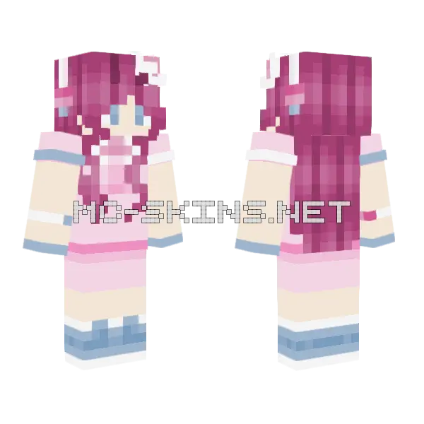 Sylveon Girl Minecraft skin, front and back
