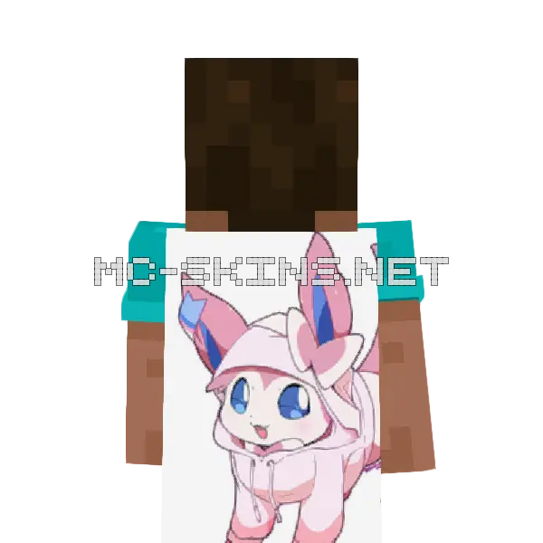 Sylveon Hoodie cape, outside and lining
