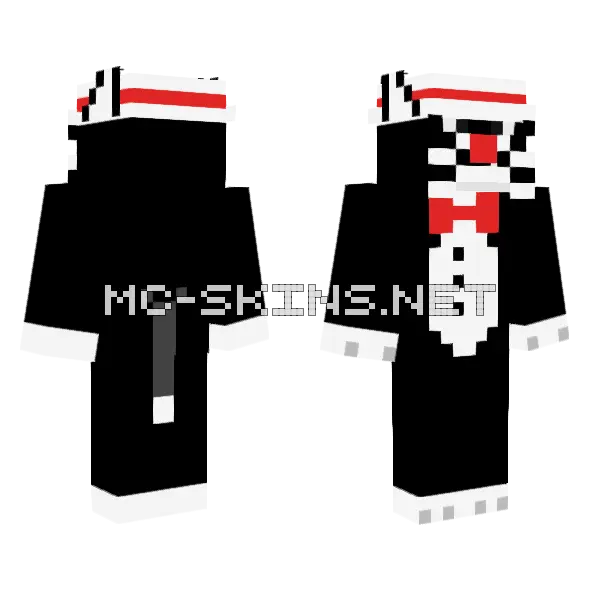 Sylvester The Cat In Hat Minecraft skin, front and back