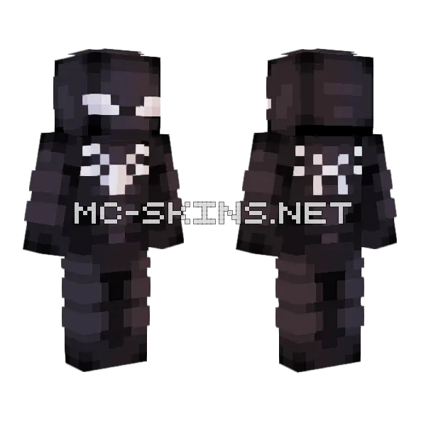 Symbiote Suit V5 Minecraft skin, front and back