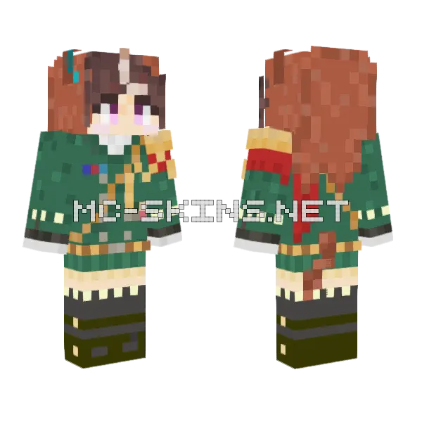 Symboli Rudolf Minecraft skin, front and back