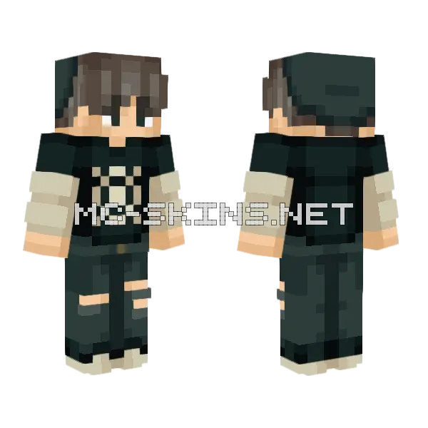 Synergy Boy Minecraft skin, front and back
