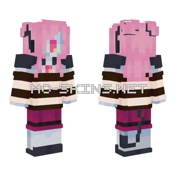 Syntax Remake Minecraft skin, front and back