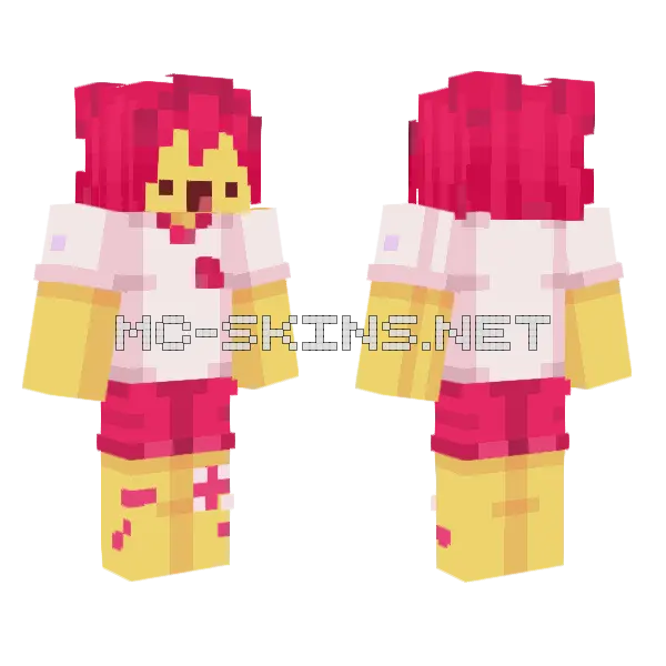 T0mmati Cute Chick Skin Minecraft skin, front and back