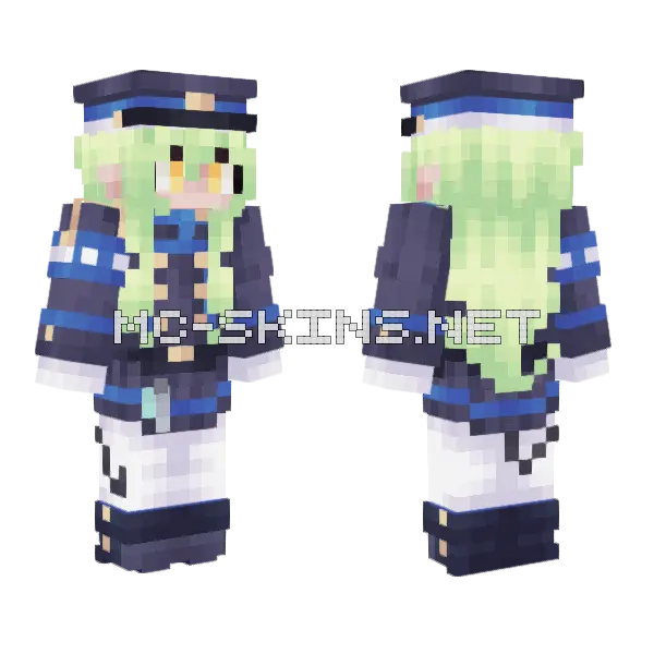 Tachibana Hikari Blue Archive Minecraft skin, front and back