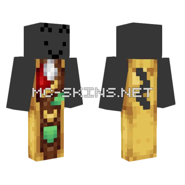 Tacocat Minecraft skin, front and back