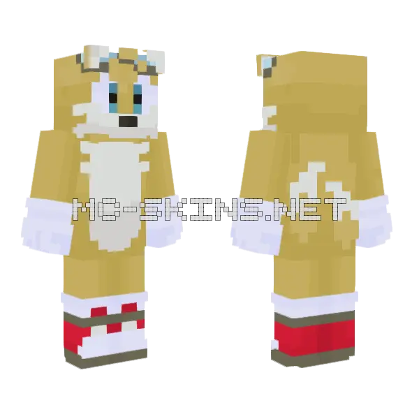 Tails Sonic Riders Tails Saf Minecraft skin, front and back