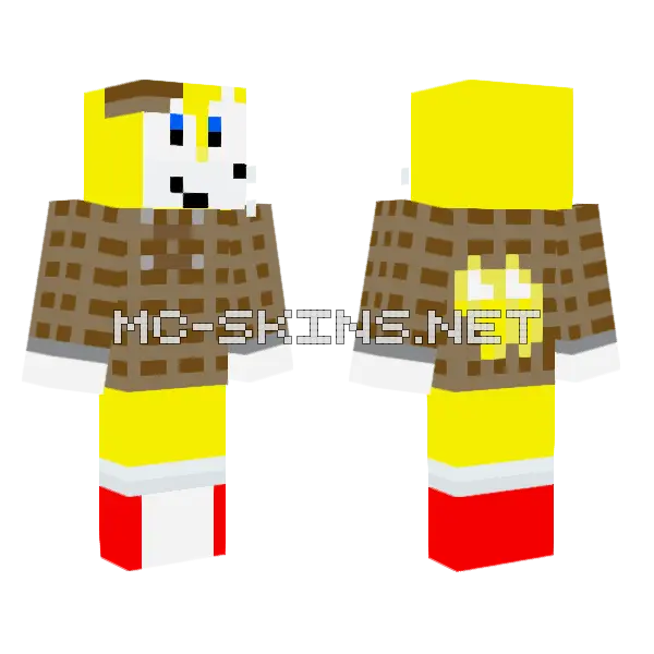 Tails The Murder Sonic Minecraft skin, front and back