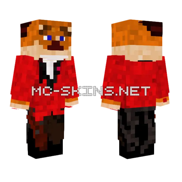 Talkshow Freddy Fazbear Minecraft skin, front and back