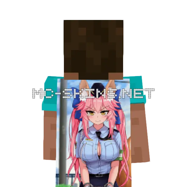 Tamamo no Mae Police cape, outside and lining
