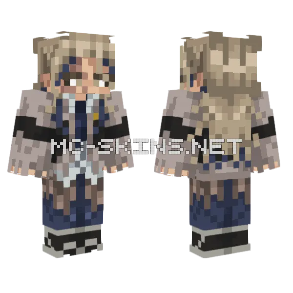 Tamsy Caines Gachiakuta Minecraft skin, front and back