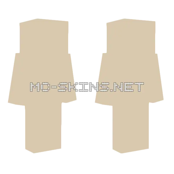Tan Blocky Figure, front and back