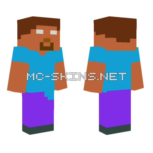 Tan Herobrine Minecraft skin, front and back