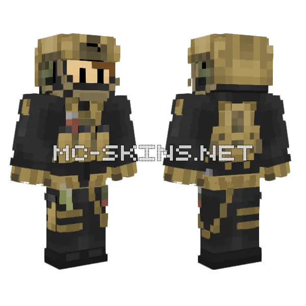 Tan Tactical Operator, front and back