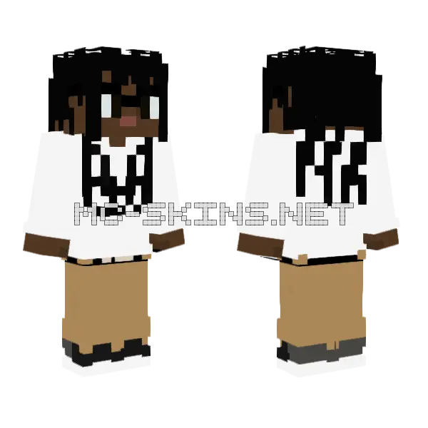 Tana Minecraft skin, front and back