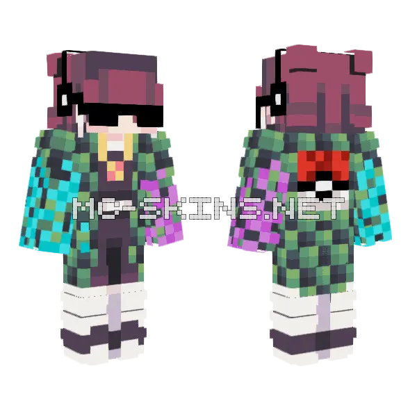 Tanjiro Minecraft skin, front and back