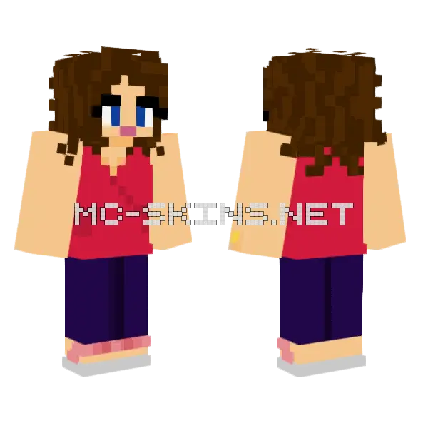 Tank Top Girl Slim, front and back