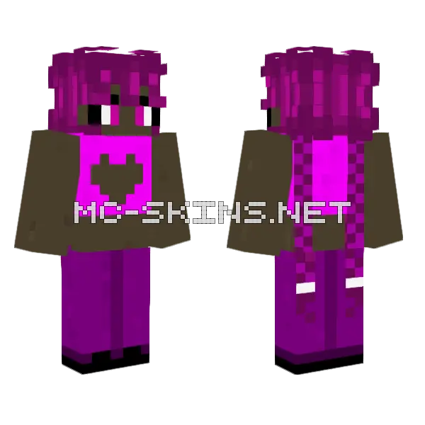 Tara Tsujimura Minecraft skin, front and back