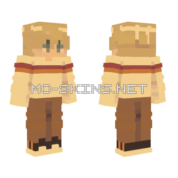 Target Block Persona Minecraft skin, front and back