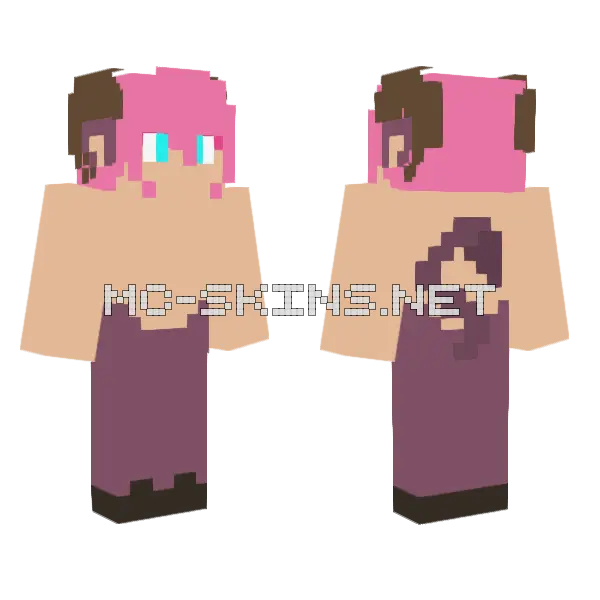 Taura The Minotaur Minecraft skin, front and back