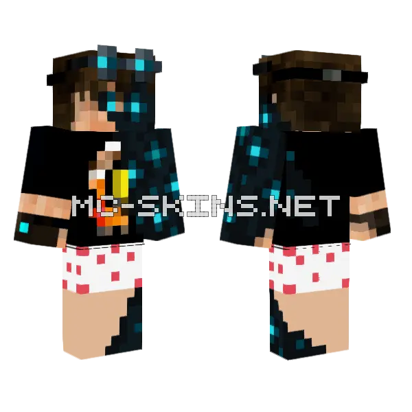 Taurus Boy Minecraft skin, front and back