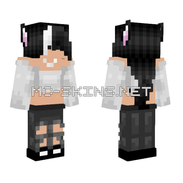 Tazzie Girl Minecraft skin, front and back